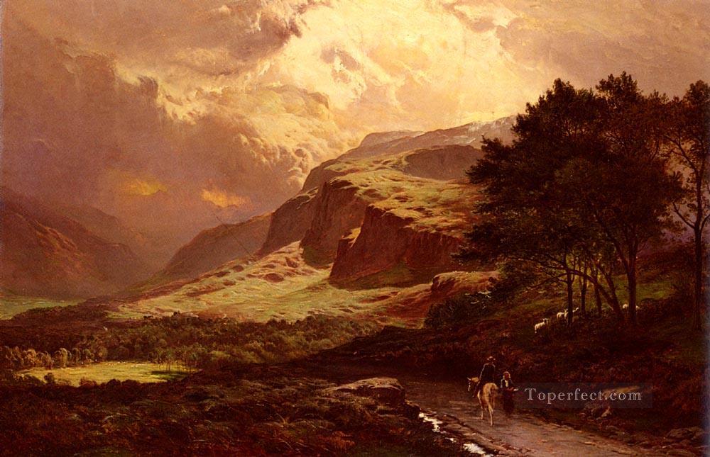 Langdale westmorland landscape Sidney Richard Percy Mountain Oil Paintings